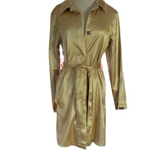 Xoxo Gold Trench Coat w/belt. Small. Like New